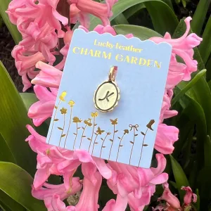 Lucky Feather - Charm Garden - Scalloped Initial Charm - Gold - K