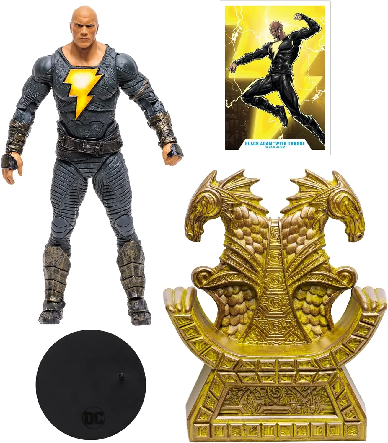 McFarlane - DC Black Adam Movie 7 Inches Figures - Black Adam Variant with Throne