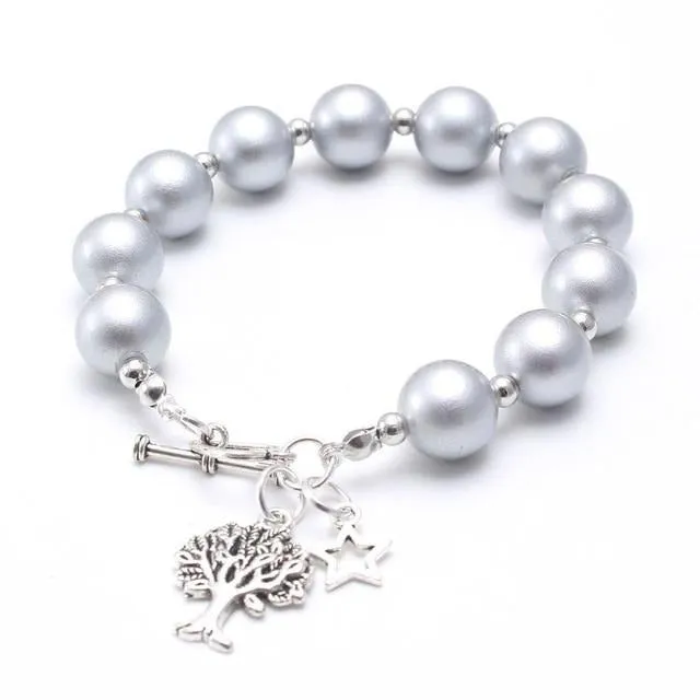 Mixed Girls Baby Beads Bracelets Bangles