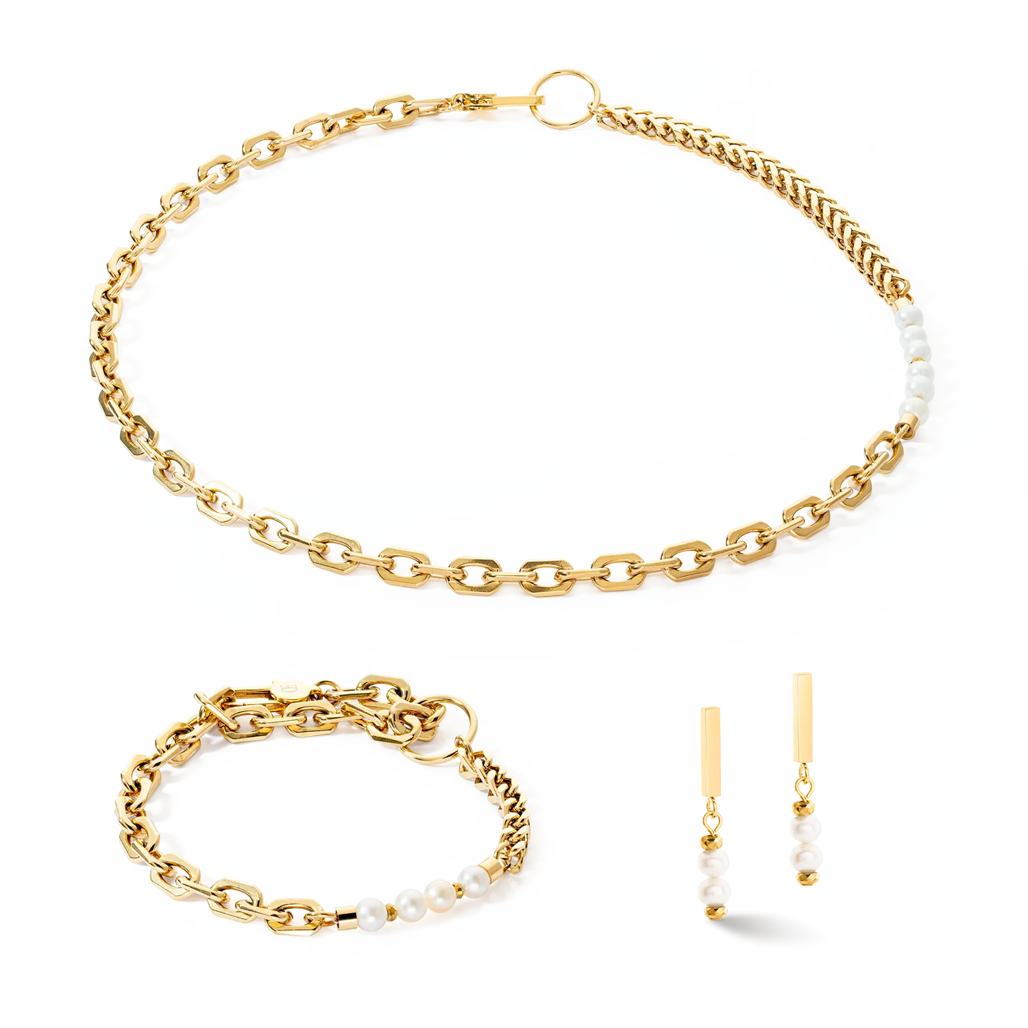 Necklace Shape Shifter Freshwater Pearls gold