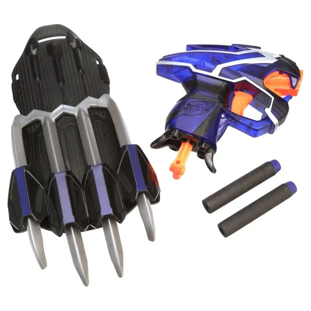 NERF Marvel Avengers Mech Strike Black Panther Blast and Slash Role Play Set Toys