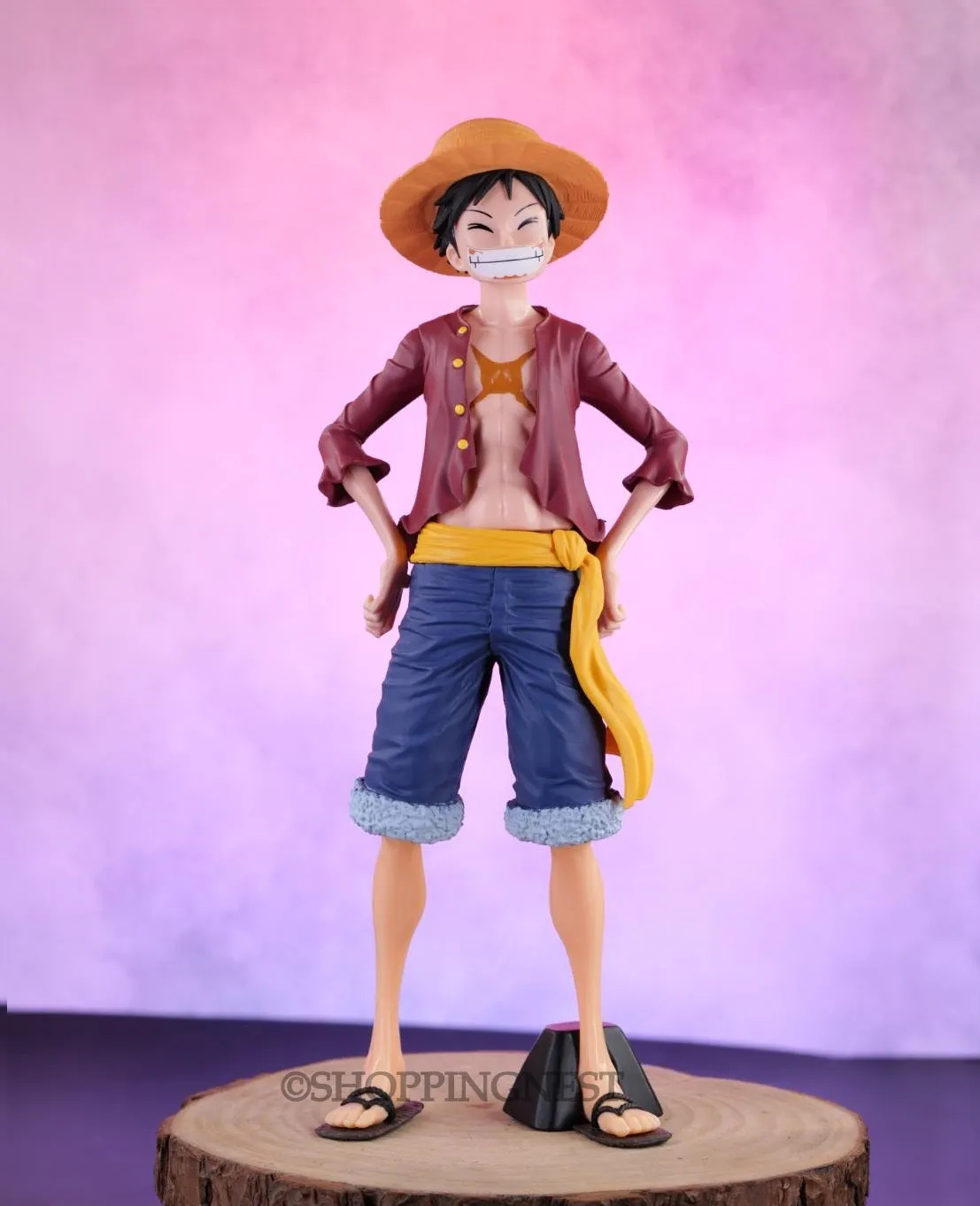 One Piece Monkey D Luffy With 3 Different Faces Action Figurine |27Cm|