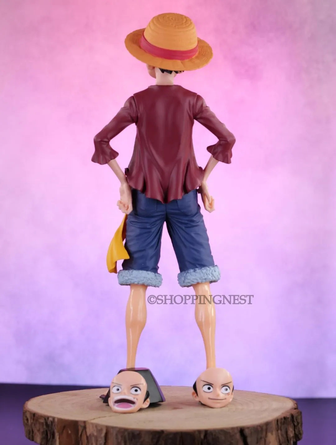 One Piece Monkey D Luffy With 3 Different Faces Action Figurine |27Cm|