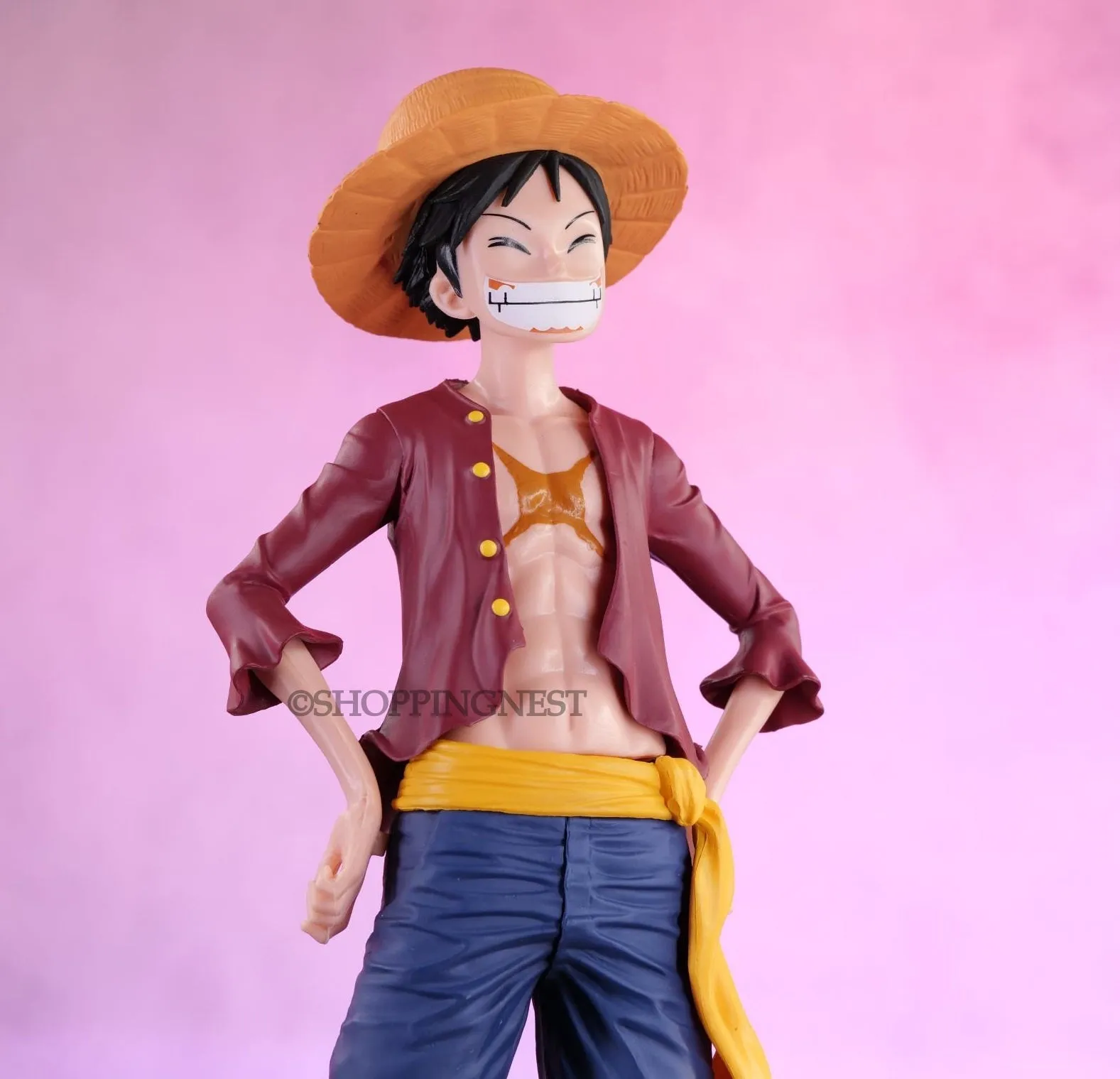 One Piece Monkey D Luffy With 3 Different Faces Action Figurine |27Cm|