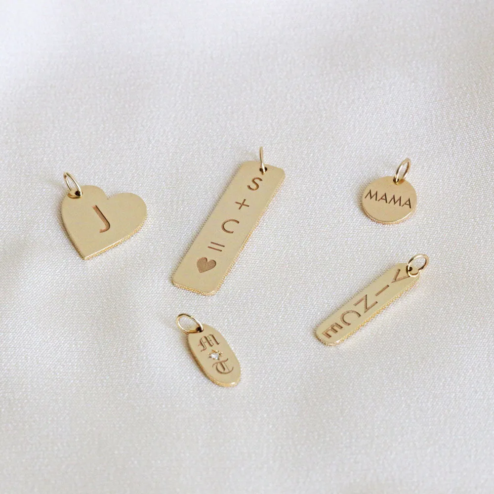 Oval Engravable ID Charm