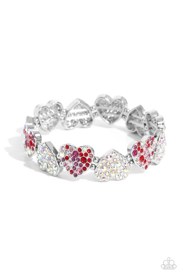 Paparazzi Bracelet ~ Headliner Heart - Multi
