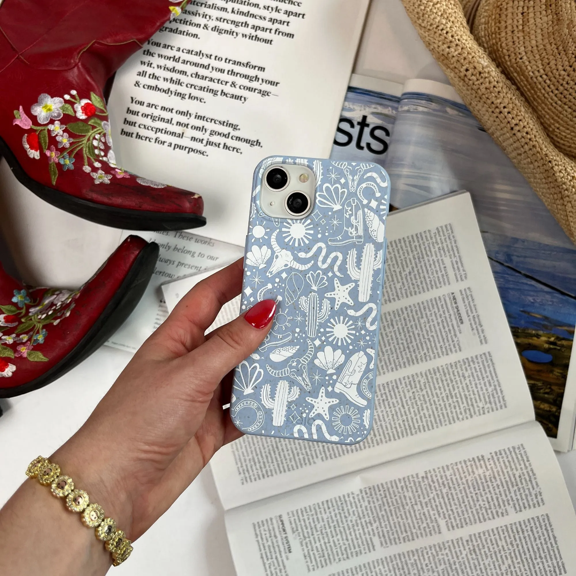 Powder Blue Coastal Rodeo Google Pixel 7 Pro Case