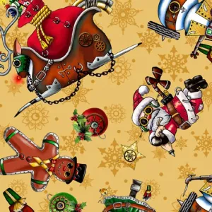 QT Fabrics-28902-S Steampunk Christmas Toss