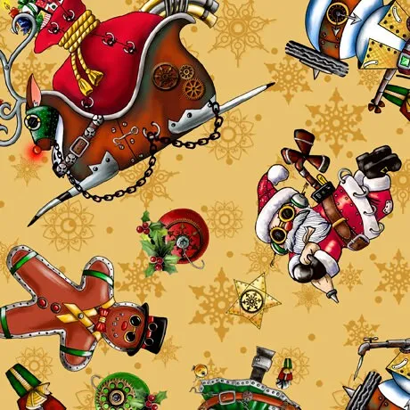QT Fabrics-28902-S Steampunk Christmas Toss