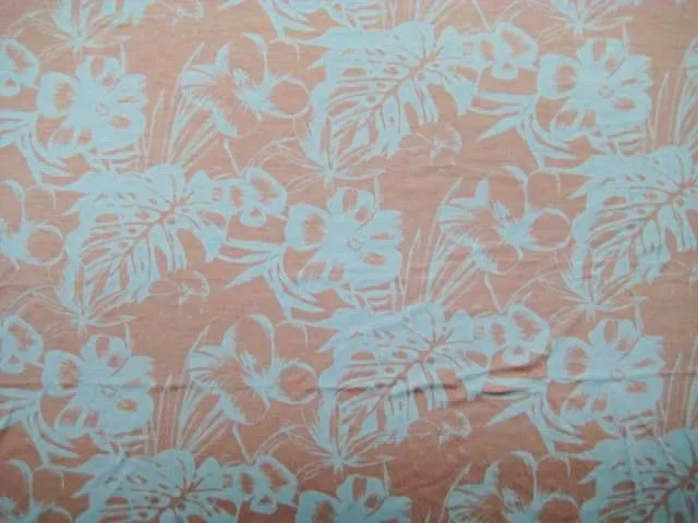 RAYON STRETCHED JERSEY KNIT WITH BORA PRINT<br><h6>1-PEACH/WHITE<br>188RXPRT-BORA</h6>