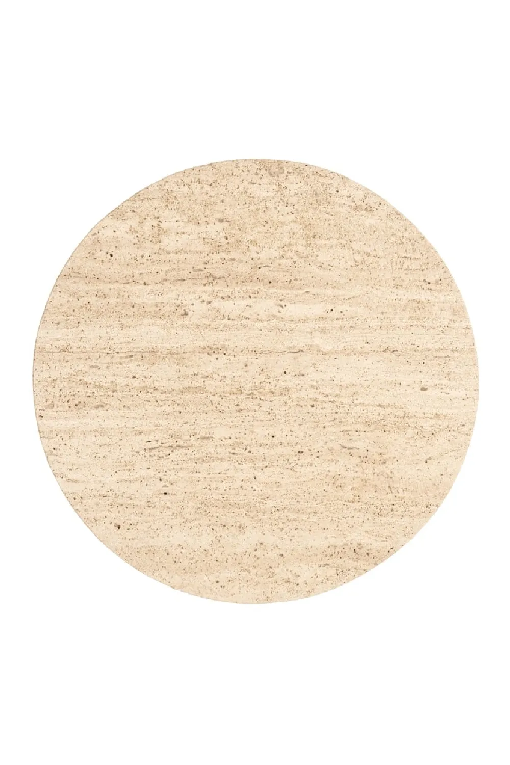 Round Travertine End Table | OROA Hampton