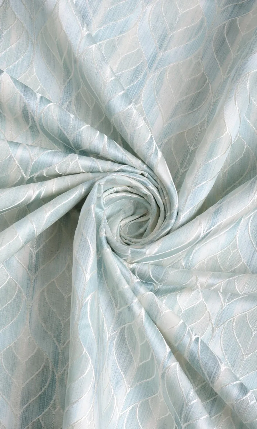 'Seashell Ice' Petal Patterned Roman Shades (Pale Aqua Blue)