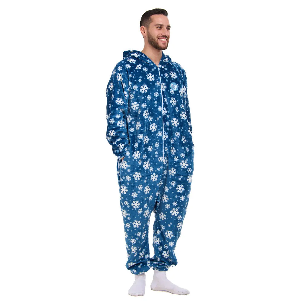 Snuggs Blanket Onesie Petroleum Snowflakes