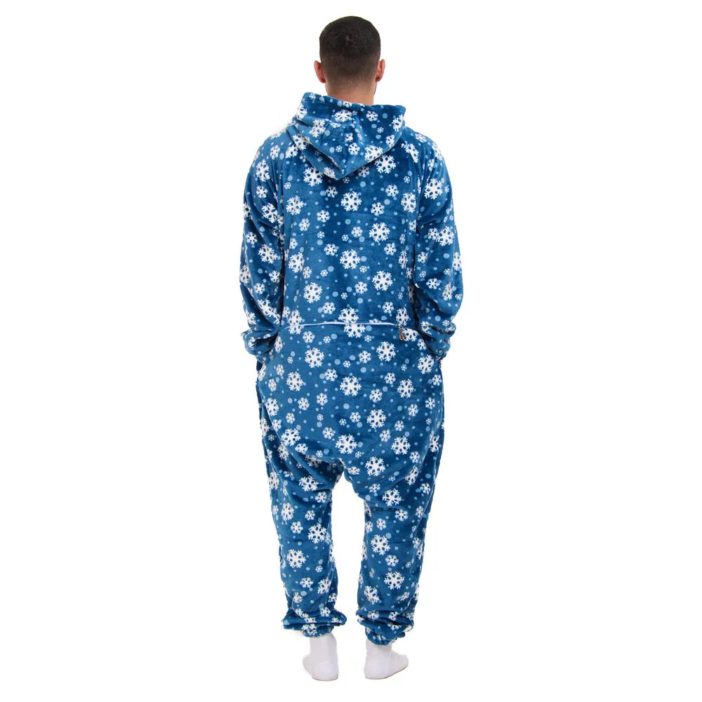 Snuggs Blanket Onesie Petroleum Snowflakes