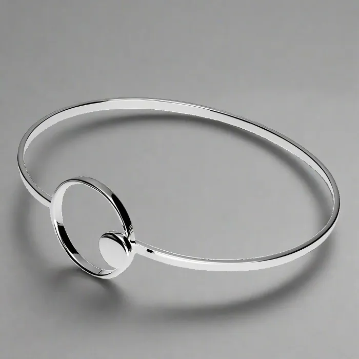 Sterling Silver Circles Bangle