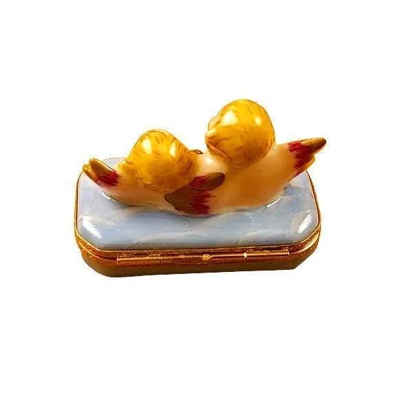 Two Angels on Blue Base with Removable Arrow