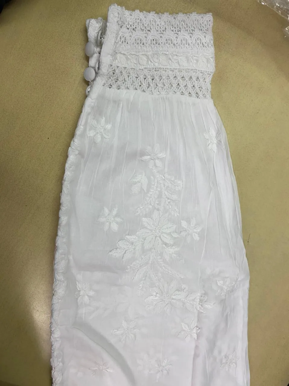 White Embroidered Cotton Afghani Salwar